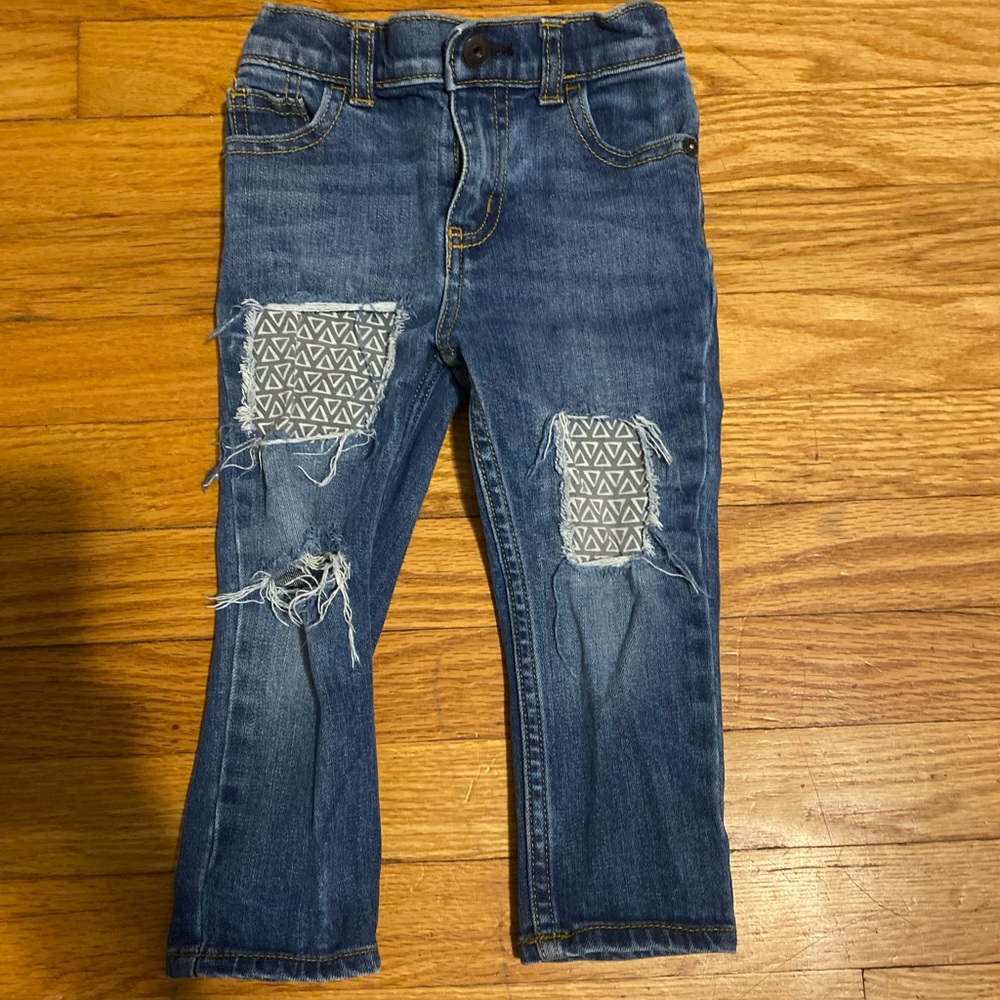 Handmade distressed jeans. B’gosh skinny style